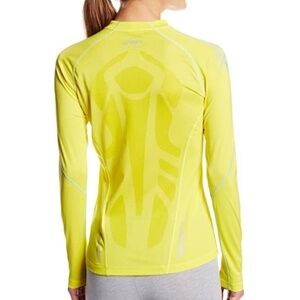 Asics Speed Women’s Longsleeve tee Running Biking Training Yellow Sz L
